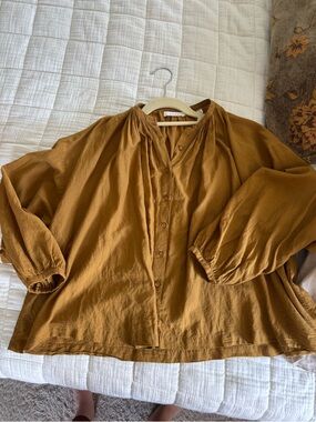 Doen- Jane Blouse - XS - mustard